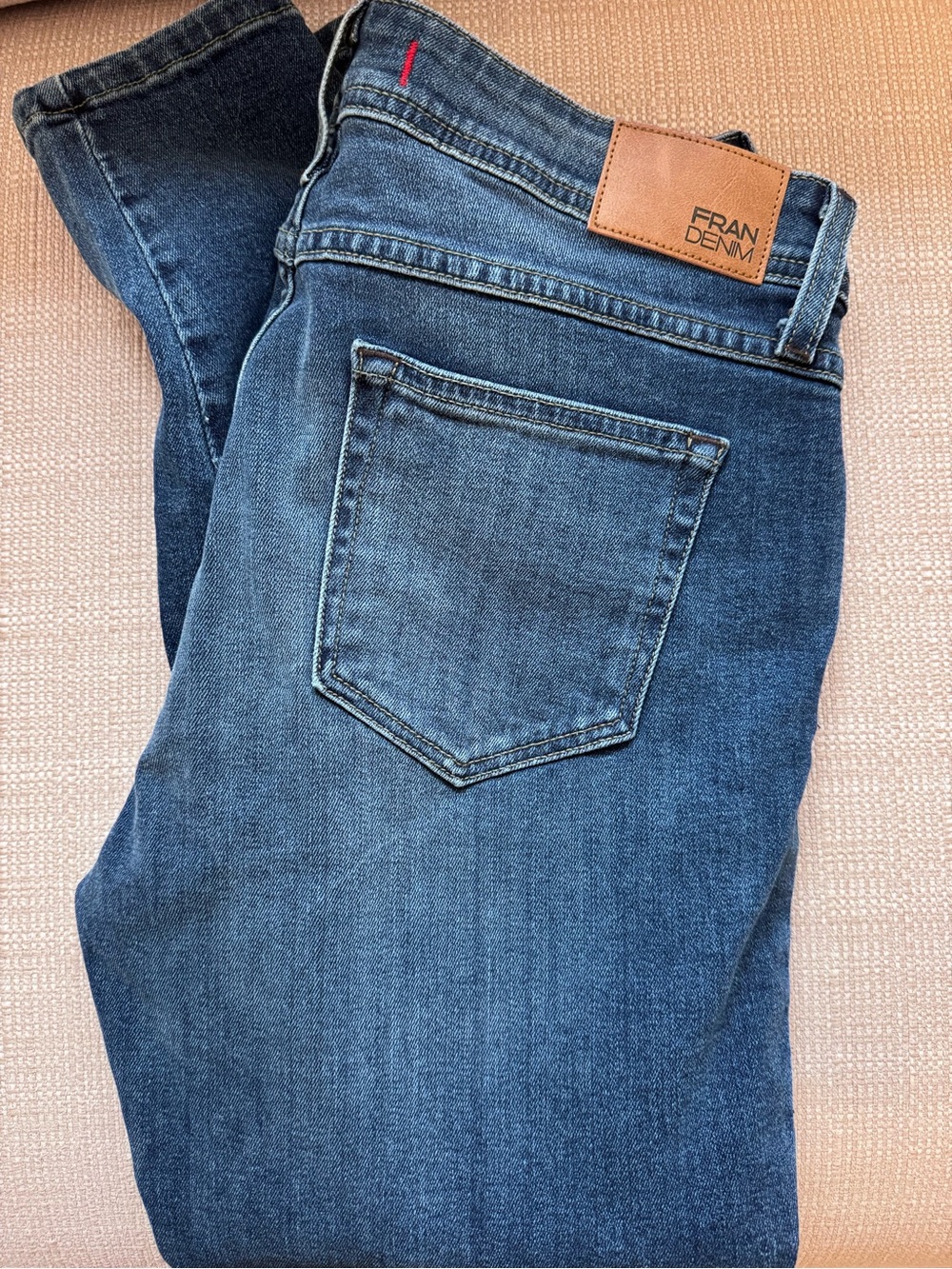 FRAN DENIM Women's Straight Leg Jeans in Dark Blue